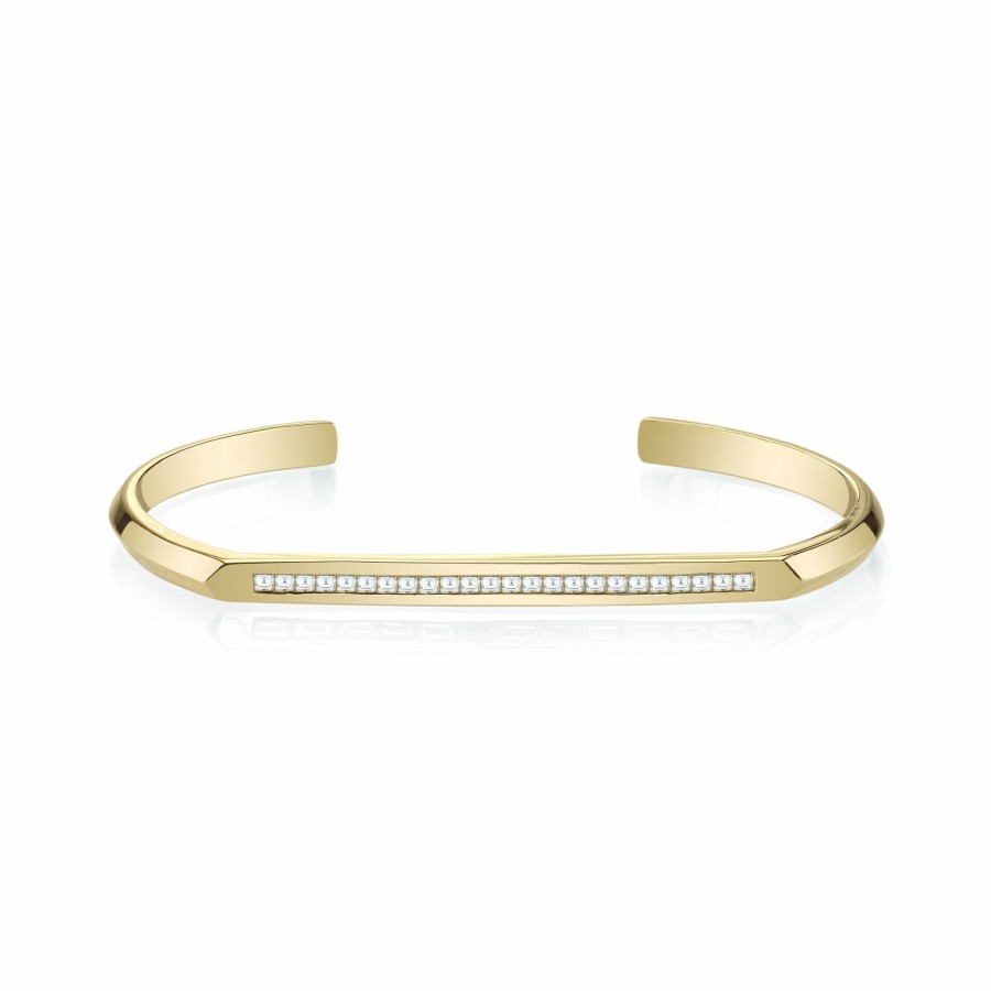 Bracelets Lizzie Mandler | Carre Knife Edge Flat Top Cuff