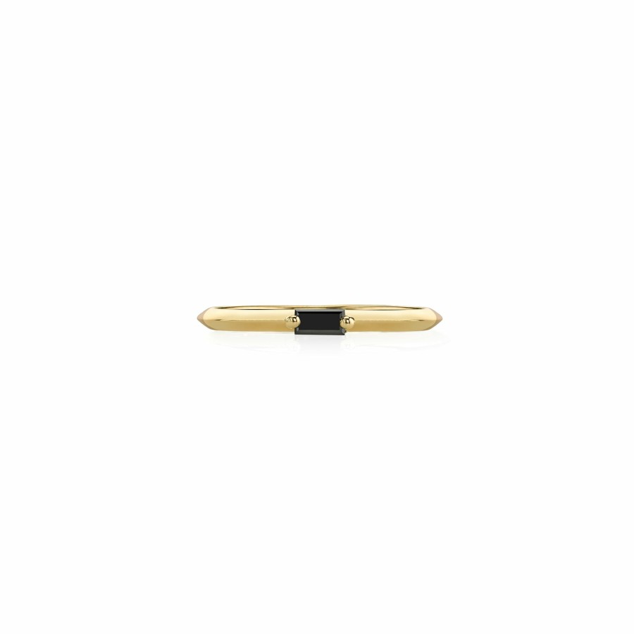 Rings Lizzie Mandler | Petite Knife Edge Horizontal Baguette Solitaire Ring