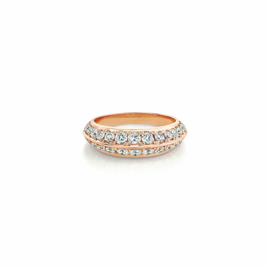 Rings Lizzie Mandler | Double-Sided Pave Crescent Ring