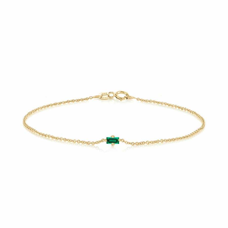 Bracelets Lizzie Mandler | Emerald Floating Bracelet