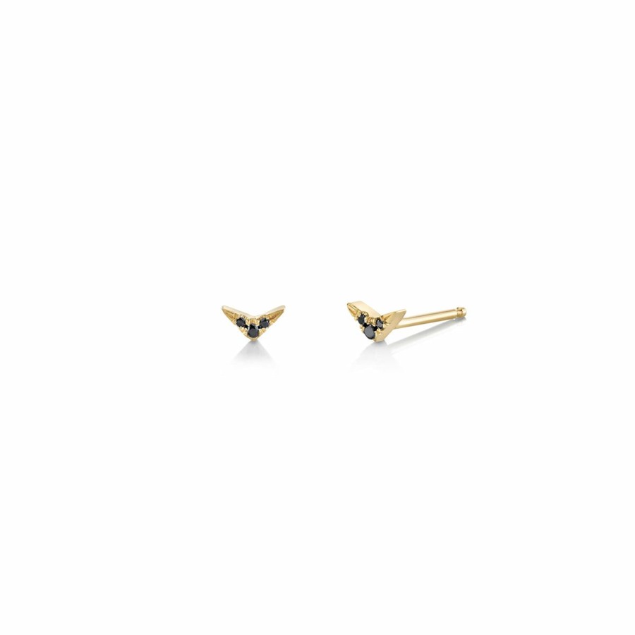 Earrings Lizzie Mandler | Pave V Stud