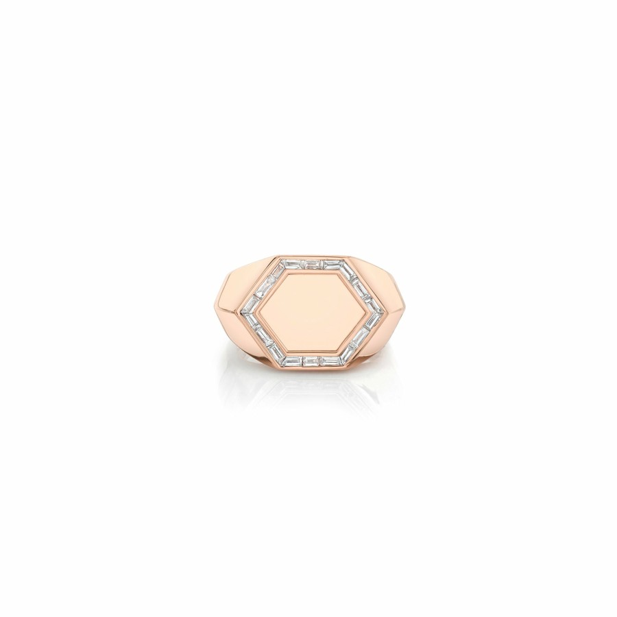 Rings Lizzie Mandler | Baguette Hexagon Signet Ring