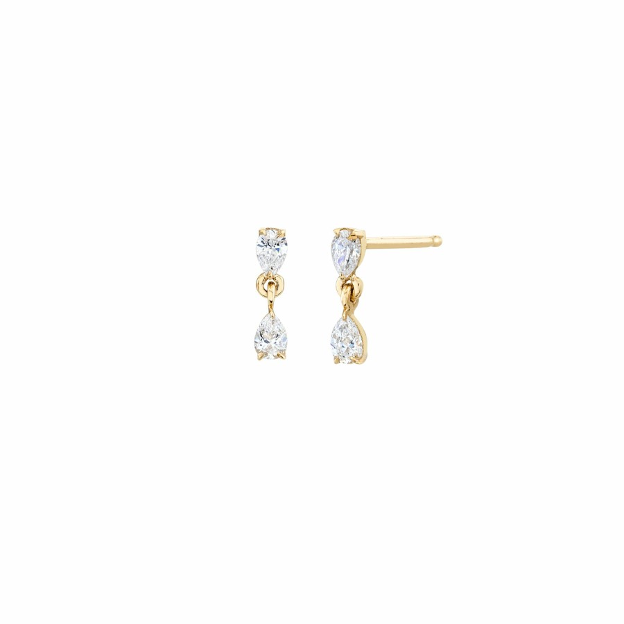 Earrings Lizzie Mandler | Mini Double Pear Drop Stud