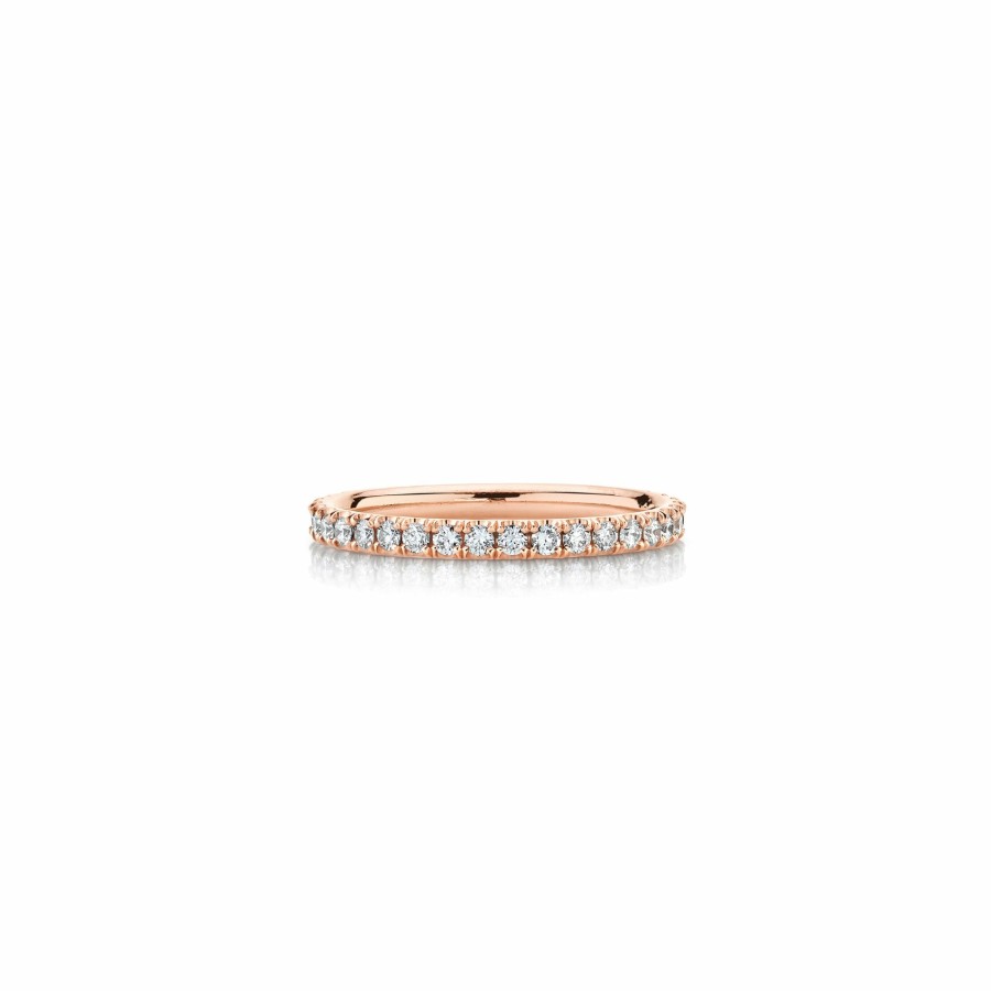 Rings Lizzie Mandler | 2Mm U Set Pave Eternity Band