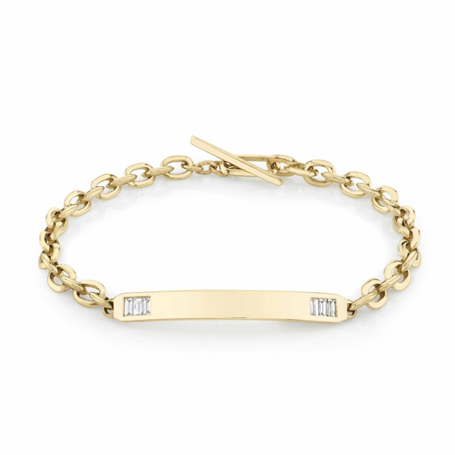 Bracelets Lizzie Mandler | Baguette Tip Petite Id Bracelet