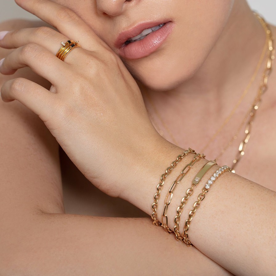 Bracelets Lizzie Mandler | Baguette Tip Petite Id Bracelet