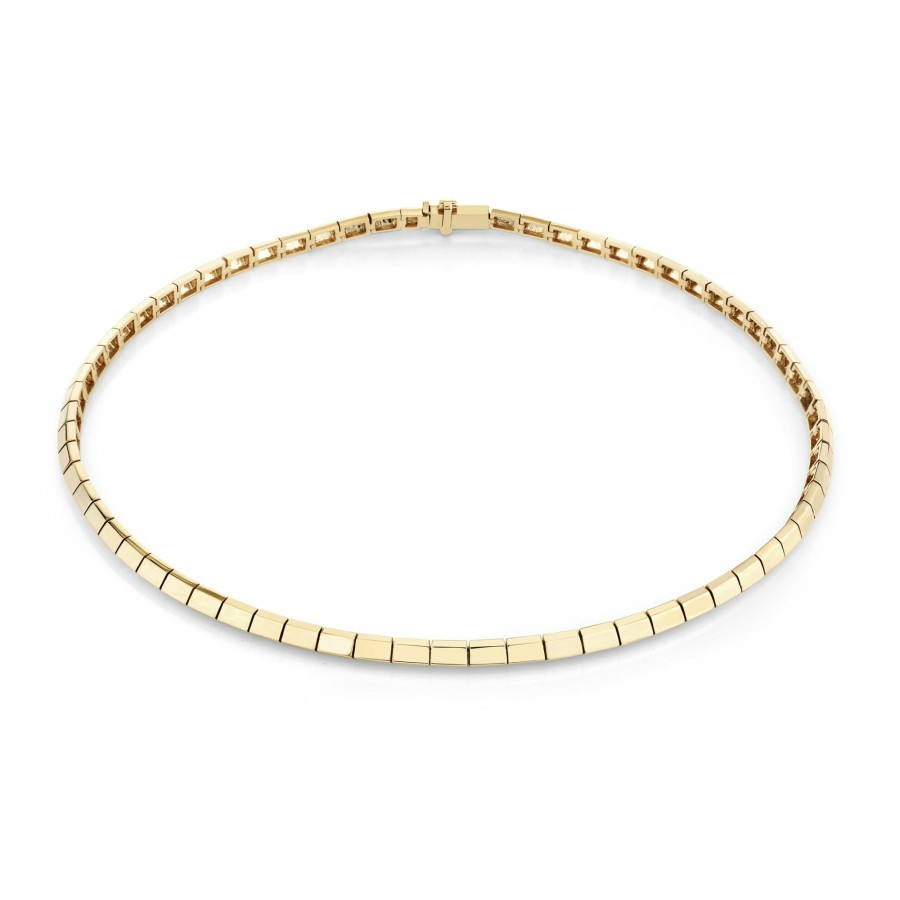 Ready To Ship Lizzie Mandler | Snake Link Necklace Yellow Gold