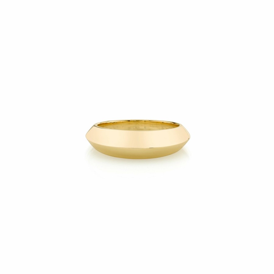 Ready To Ship Lizzie Mandler | Crescent Ring Yellow Gold