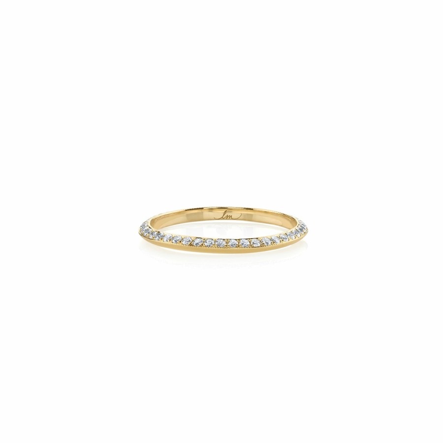 Rings Lizzie Mandler | Petite One Sided Diamond Knife Edge Band