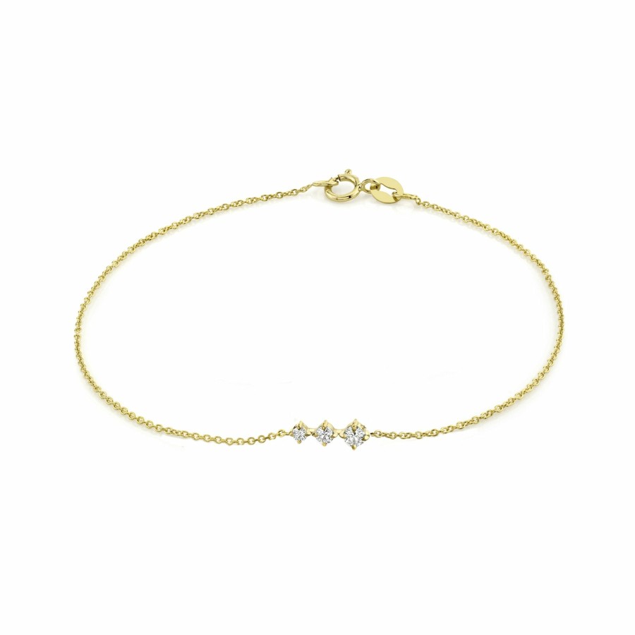 Bracelets Lizzie Mandler | Triple Diamond Floating Bracelet