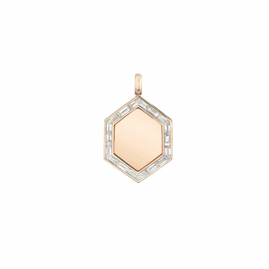 Charms Lizzie Mandler | Large Baguette Border Hexagon Charm