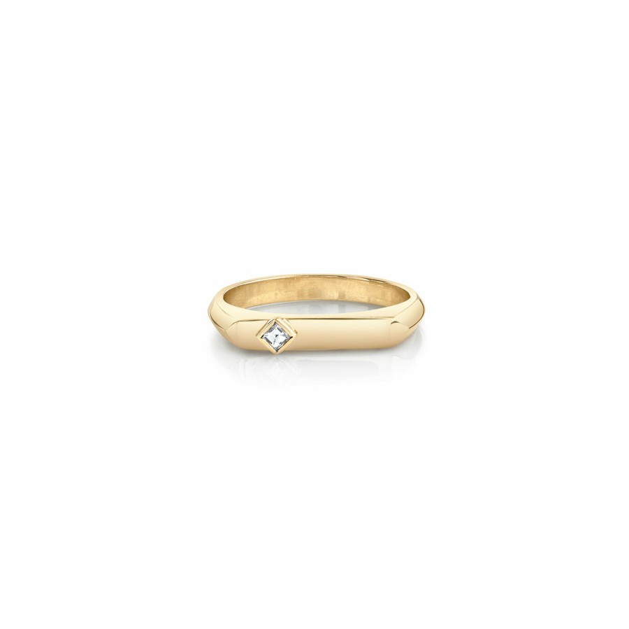 Rings Lizzie Mandler | Offset Carre Flat Top Ring