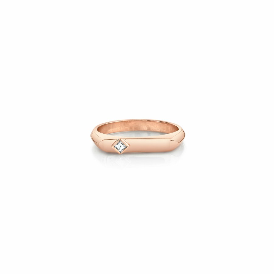 Rings Lizzie Mandler | Offset Carre Flat Top Ring