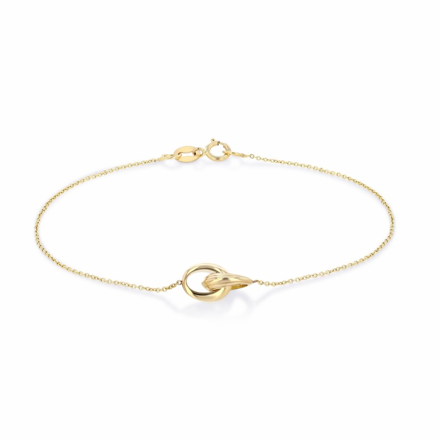 Ready To Ship Lizzie Mandler | Crescent Links Bracelet Yellow Gold / Fluted