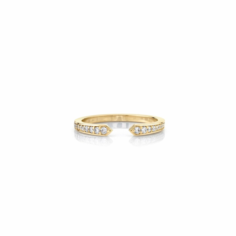 Rings Lizzie Mandler | Petite Pave Chevron Ring