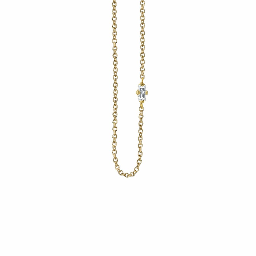 Ready To Ship Lizzie Mandler | White Diamond Floating Necklace