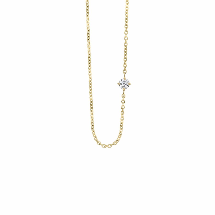 Ready To Ship Lizzie Mandler | White Diamond Floating Necklace