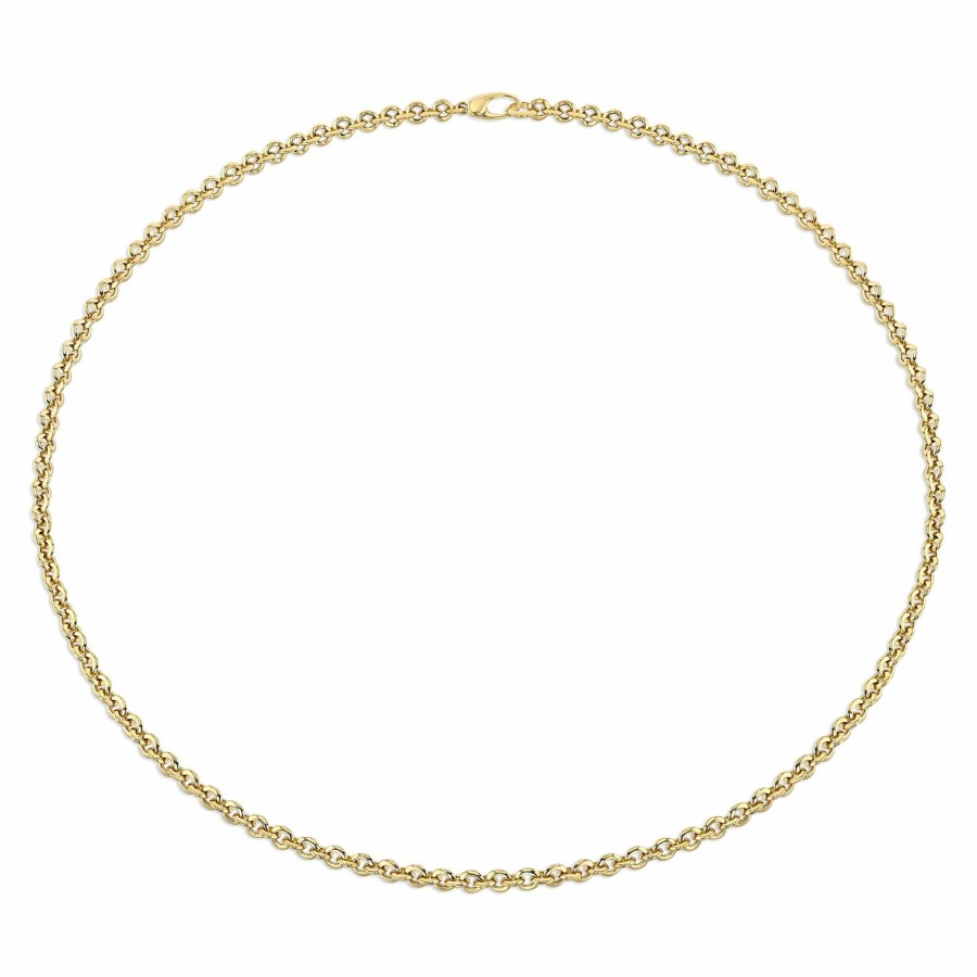 Necklaces Lizzie Mandler | Knife Edge Micro Link Chain Necklace