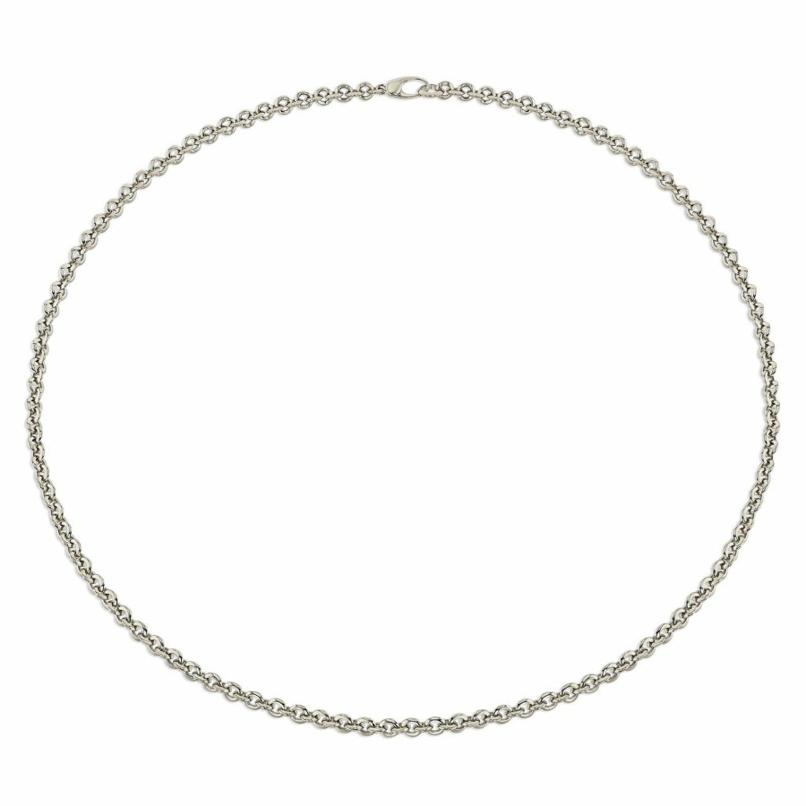 Necklaces Lizzie Mandler | Knife Edge Micro Link Chain Necklace