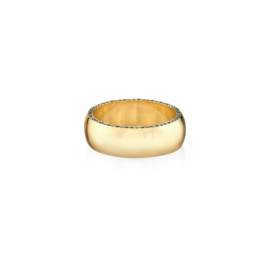 Ready To Ship Lizzie Mandler | Othello Cigar Band Ring Yellow Gold