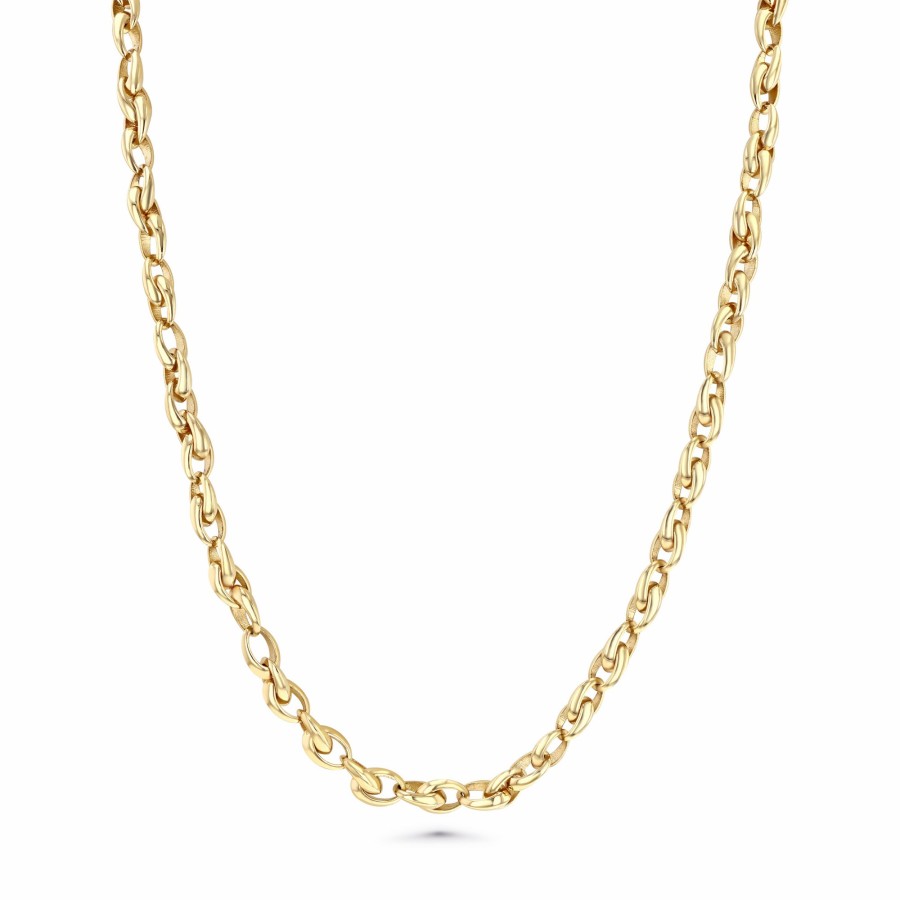 Necklaces Lizzie Mandler | Crescent Link Chain Necklace