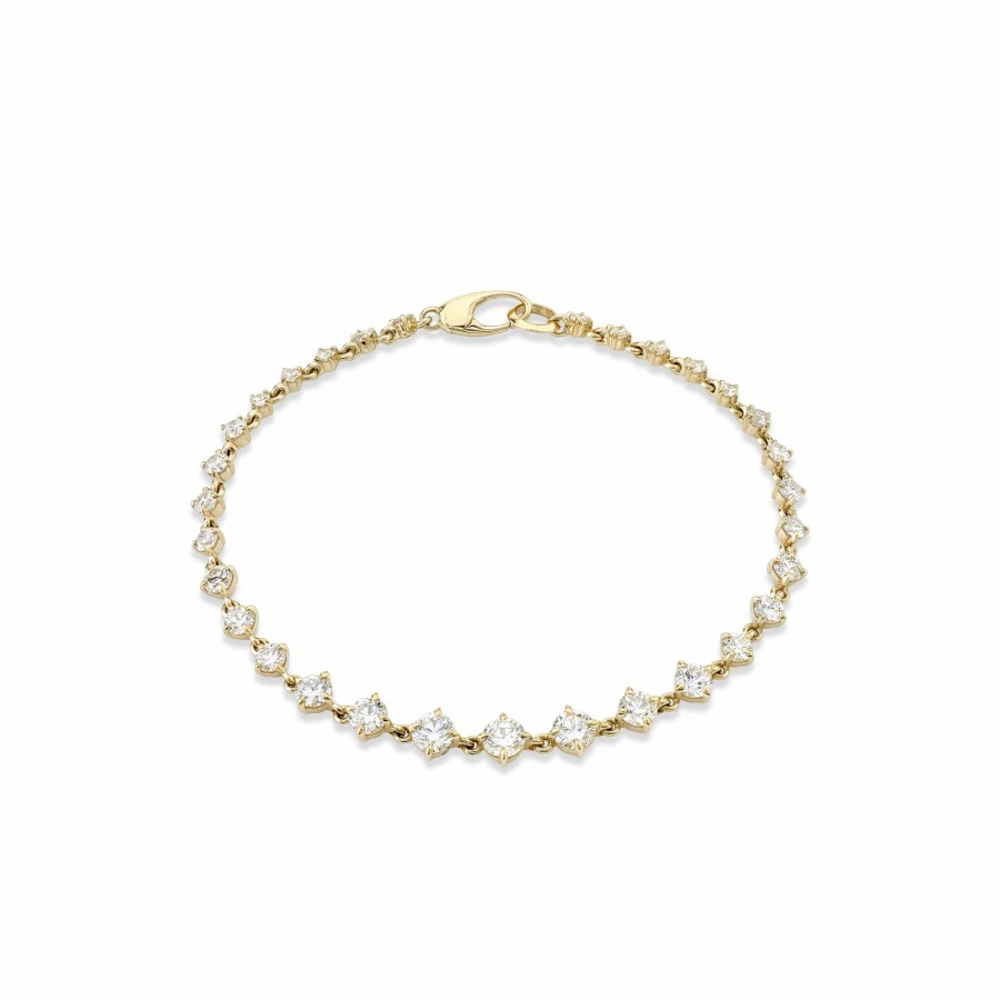 Ready To Ship Lizzie Mandler | Graduated Eclat Diamond Bracelet Yellow Gold