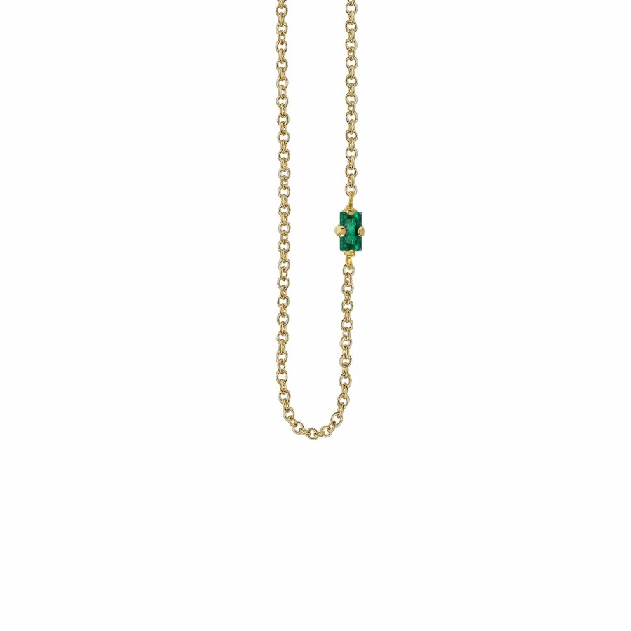 Necklaces Lizzie Mandler | Emerald Floating Necklace