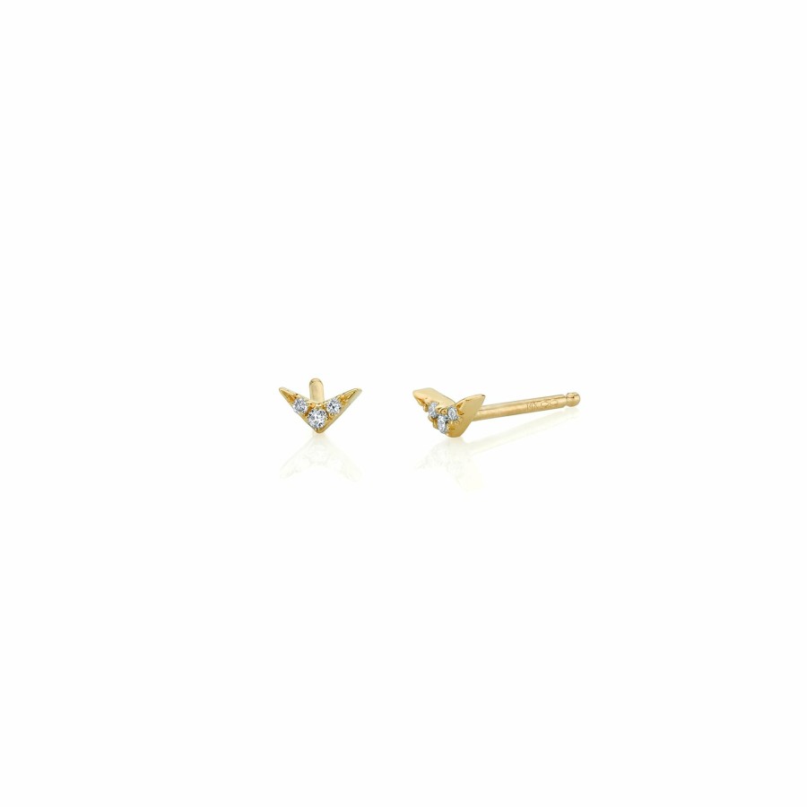 Ready To Ship Lizzie Mandler | Pave V Stud