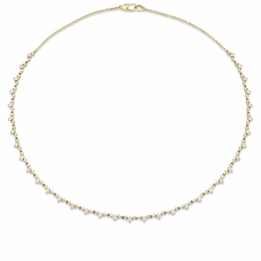 Necklaces Lizzie Mandler | Eclat V Link Diamond Tennis Necklace