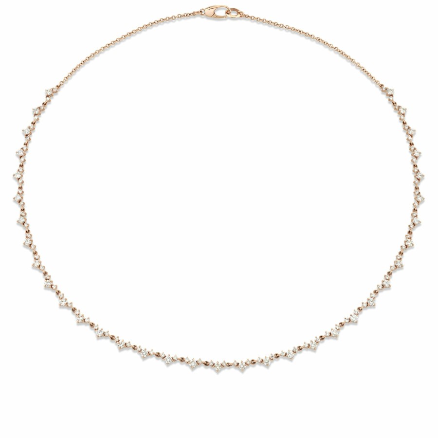 Necklaces Lizzie Mandler | Eclat V Link Diamond Tennis Necklace