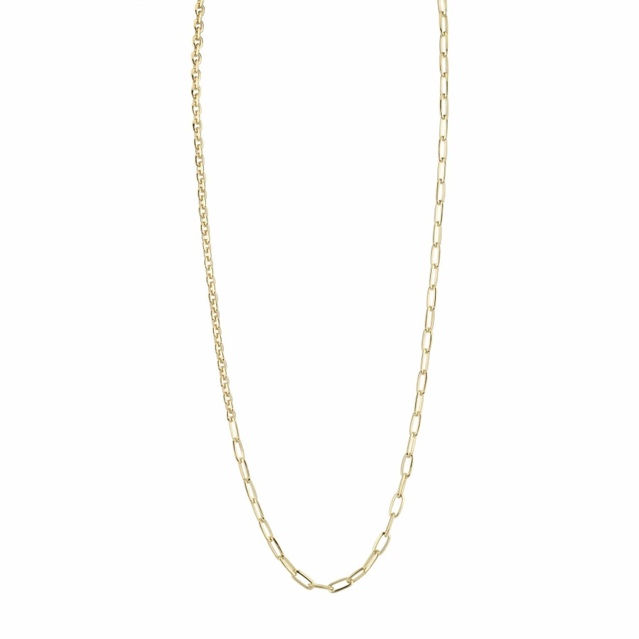 Necklaces Lizzie Mandler | Offset Xs And Signature Knife Edge Link Necklace