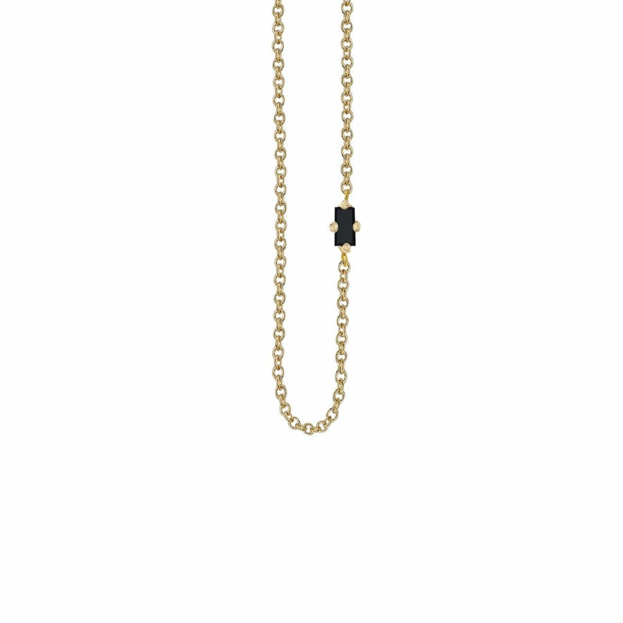 Necklaces Lizzie Mandler | Black Diamond Floating Necklace