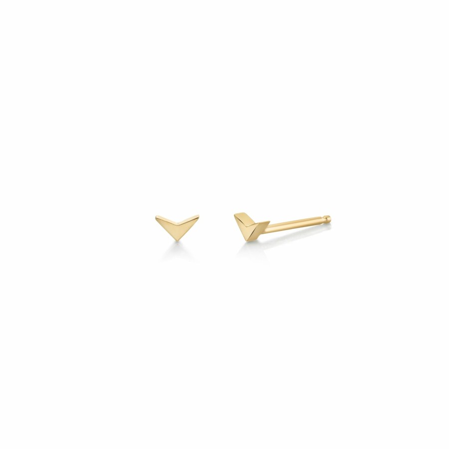 Ready To Ship Lizzie Mandler | Gold V Stud