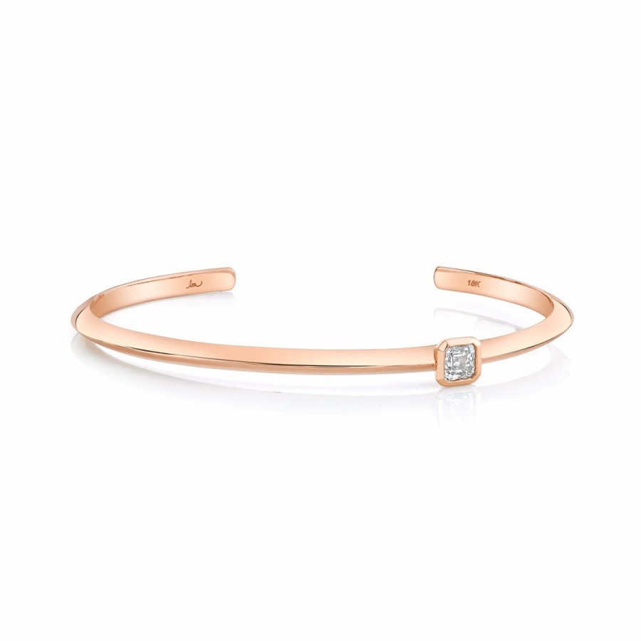 Bracelets Lizzie Mandler | Asscher Cut Offset Cuff