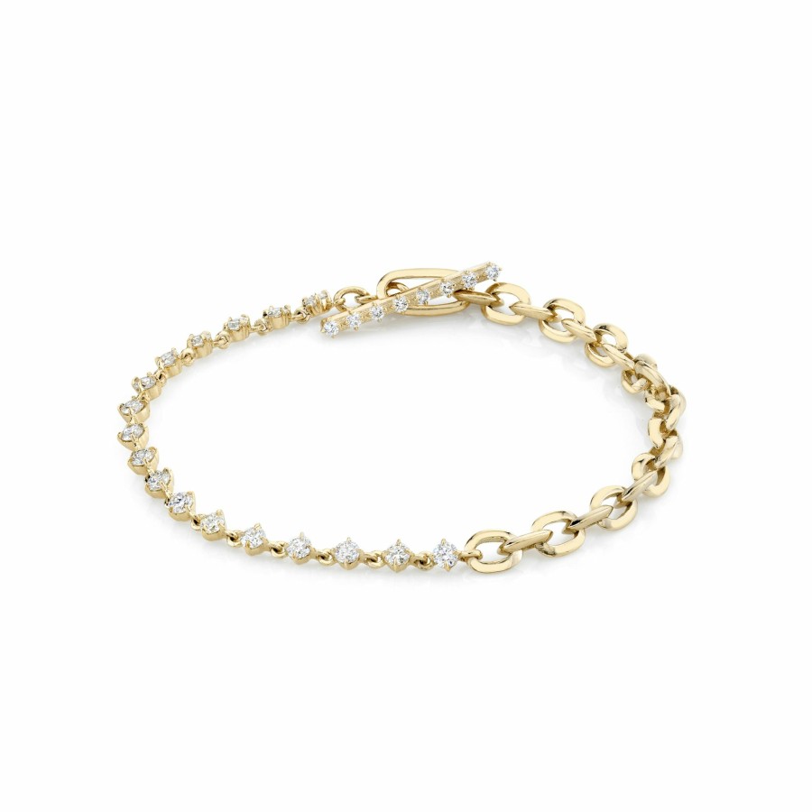 Bracelets Lizzie Mandler | Xs Link And Eclat Diamond Chain Bracelet