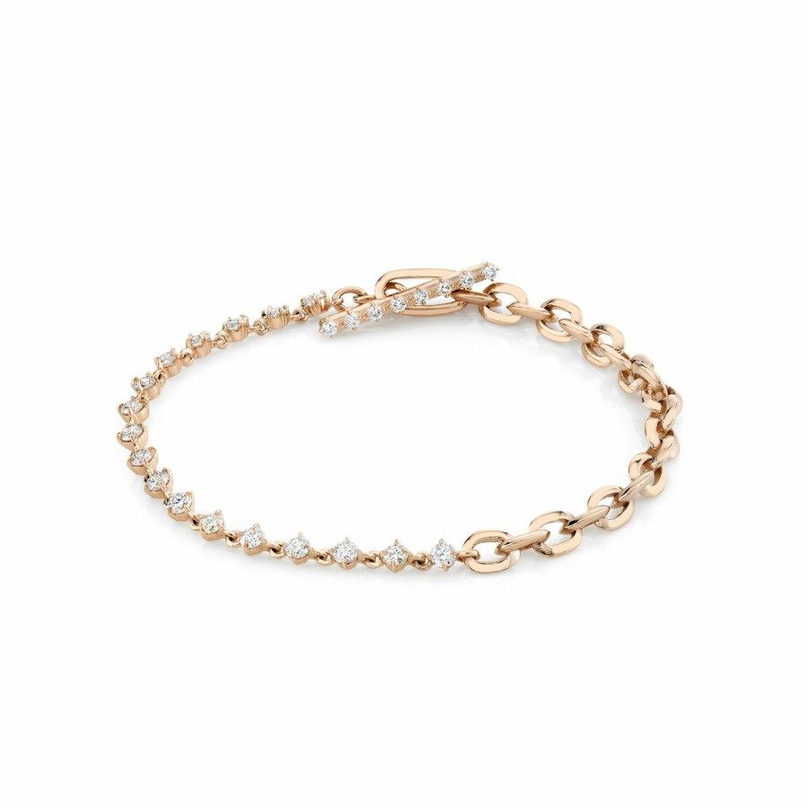 Bracelets Lizzie Mandler | Xs Link And Eclat Diamond Chain Bracelet