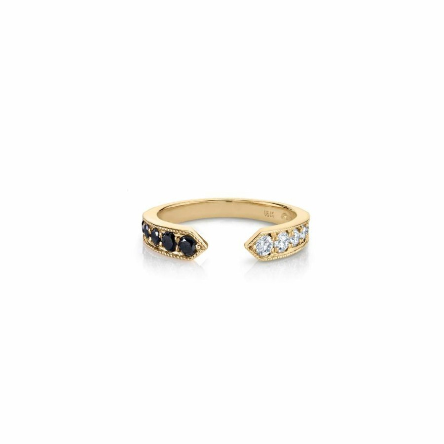 Ready To Ship Lizzie Mandler | Othello Chevron Ring Yellow Gold