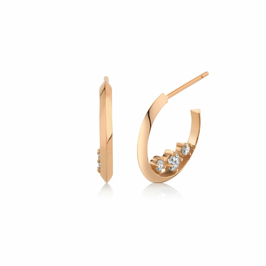 Earrings Lizzie Mandler | Small Eclat Diamond Hoops