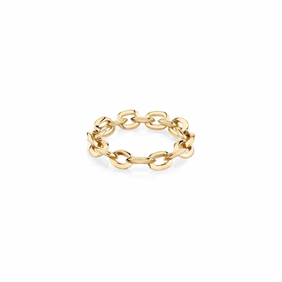 Rings Lizzie Mandler | Xs Knife Edge Oval Link Ring