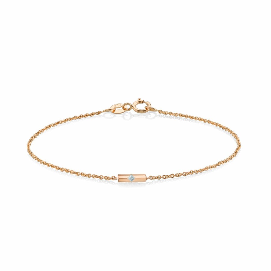 Bracelets Lizzie Mandler | Knife Edge Princess Cut Bar Bracelet