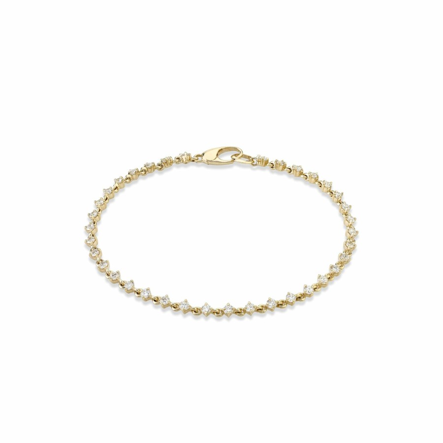 Ready To Ship Lizzie Mandler | Petite Eclat Diamond Bracelet Yellow Gold