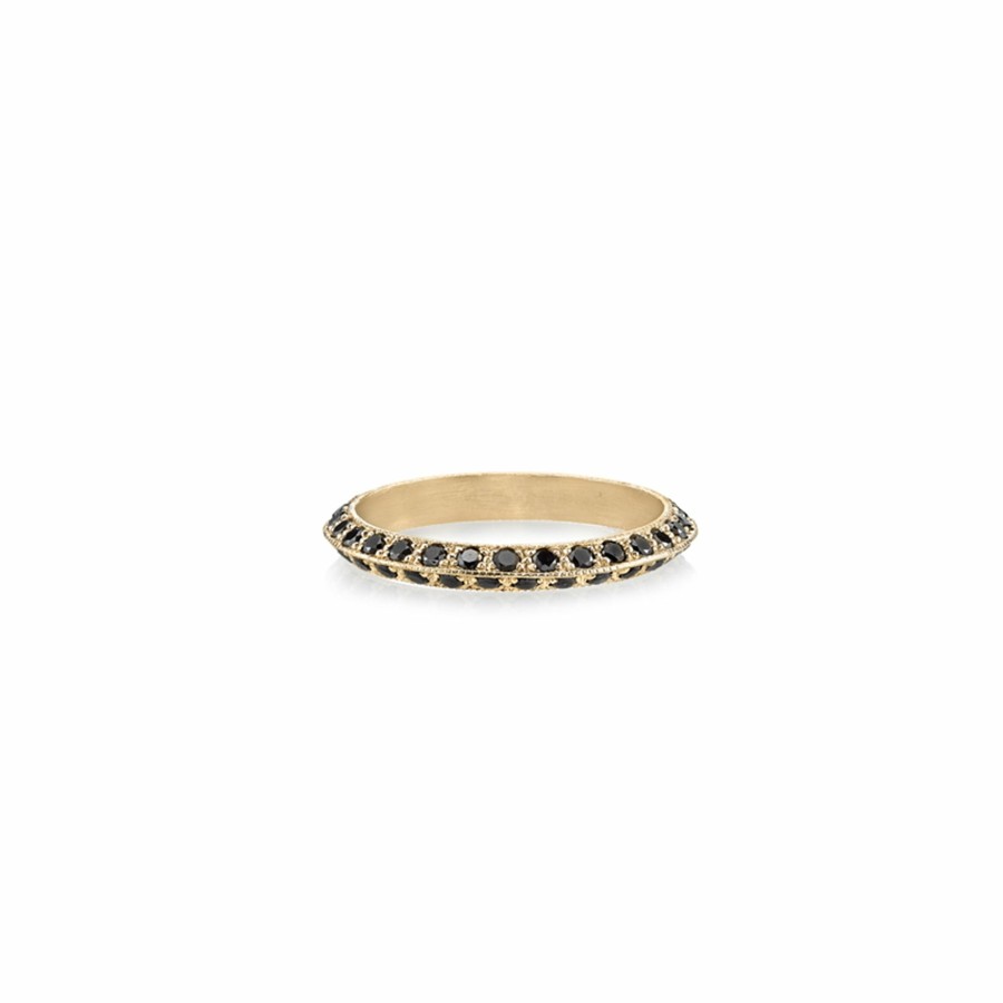 Rings Lizzie Mandler | Pave Knife Edge Band