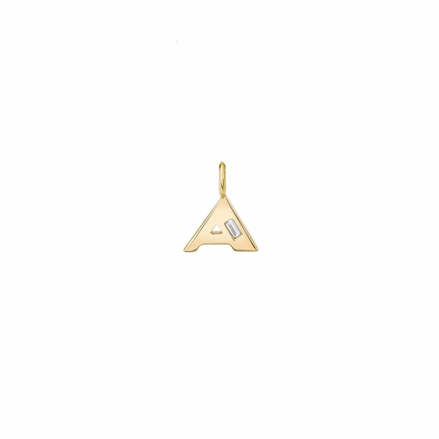 Ready To Ship Lizzie Mandler | Petite Deco Initial Charm With Diamond