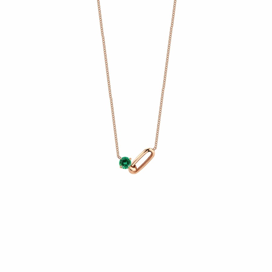 Necklaces Lizzie Mandler | Og Link And Emerald Necklace