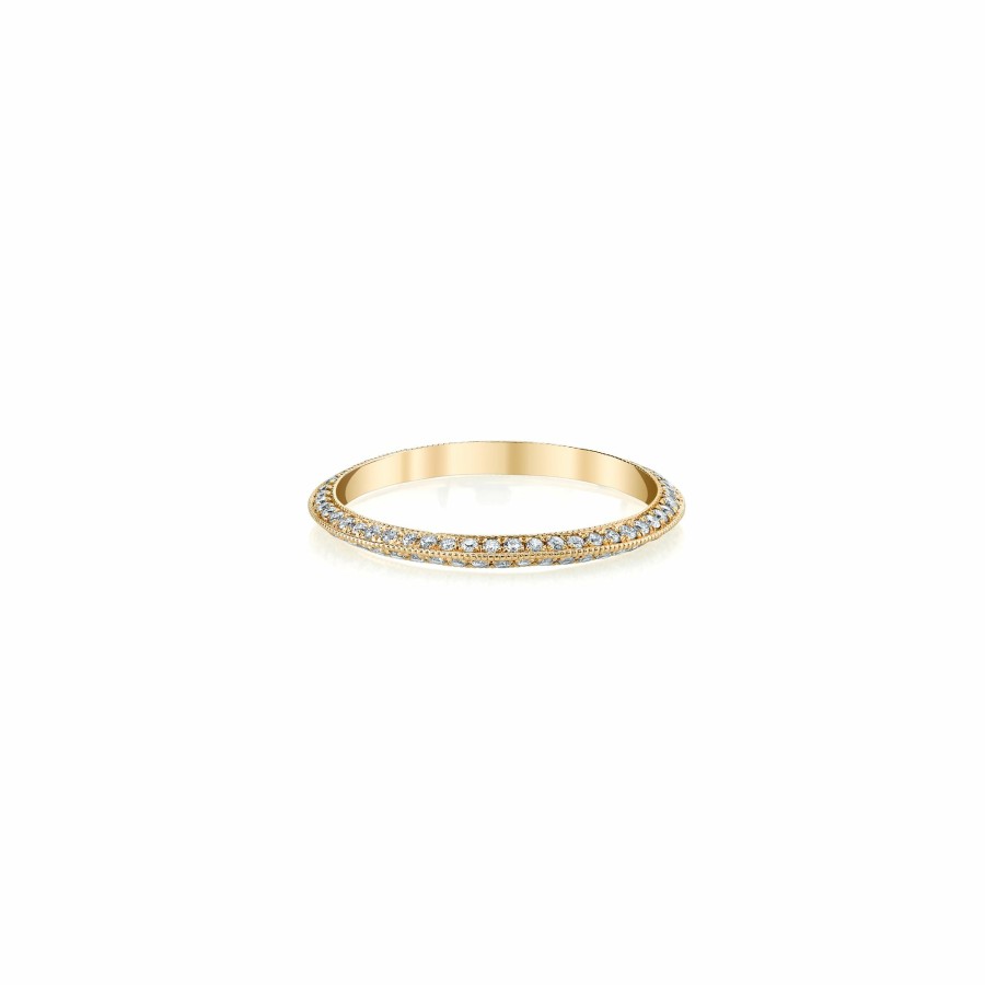 Rings Lizzie Mandler | Pave Petite Knife Edge Band