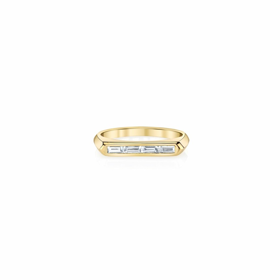 Ready To Ship Lizzie Mandler | Knife Edge Baguette Flat Top Ring