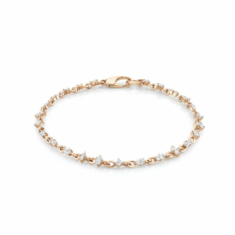 Bracelets Lizzie Mandler | Mixed Shape Diamond Tennis Bracelet