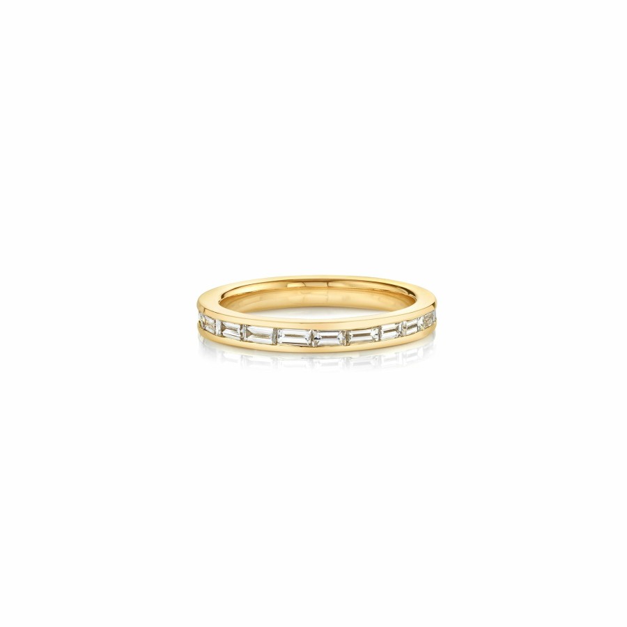 Ready To Ship Lizzie Mandler | Baguette Eternity Band Yellow Gold