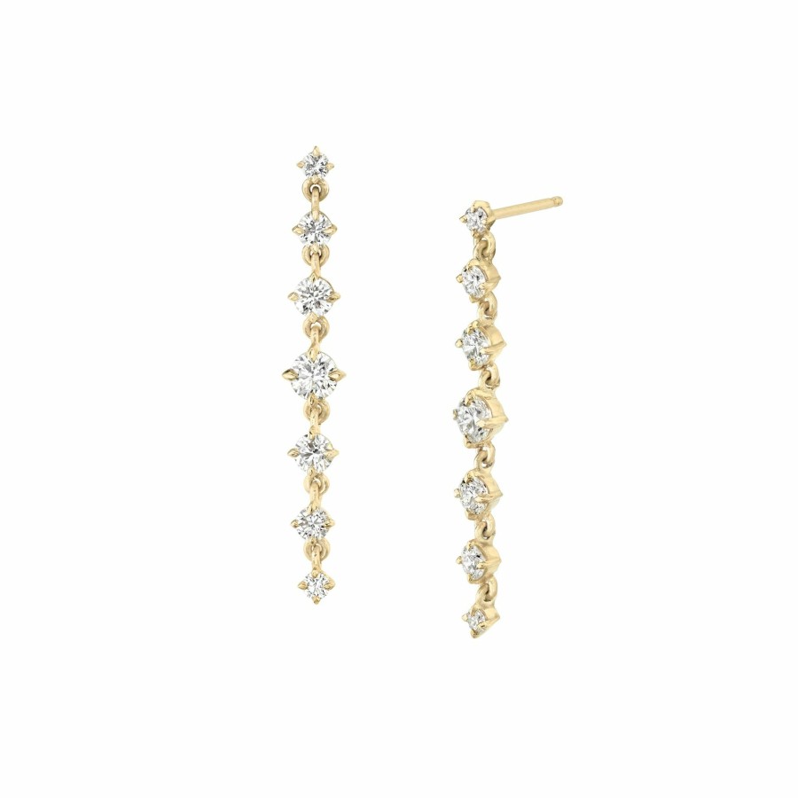 Ready To Ship Lizzie Mandler | Eclat Seven Drop Earrings Yellow Gold