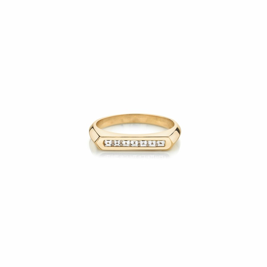 Rings Lizzie Mandler | Carre Knife Edge Flat Top Ring